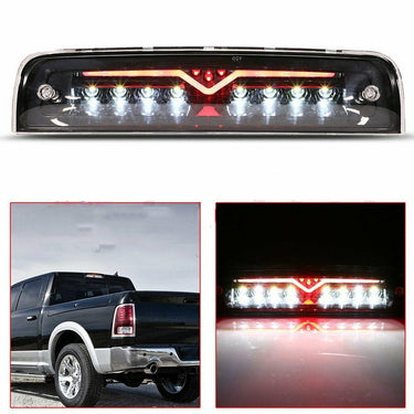 3RD Brake Light Tail Lamp Clear Lens Black for 10-17 Dodge Ram 1500 2500 3500